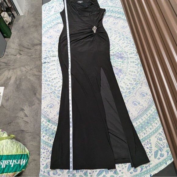 Collection DressBarn‎ Size 10 Women's Black Fitted Bodycon Maxi Dress with Slit - Picture 8 of 11
